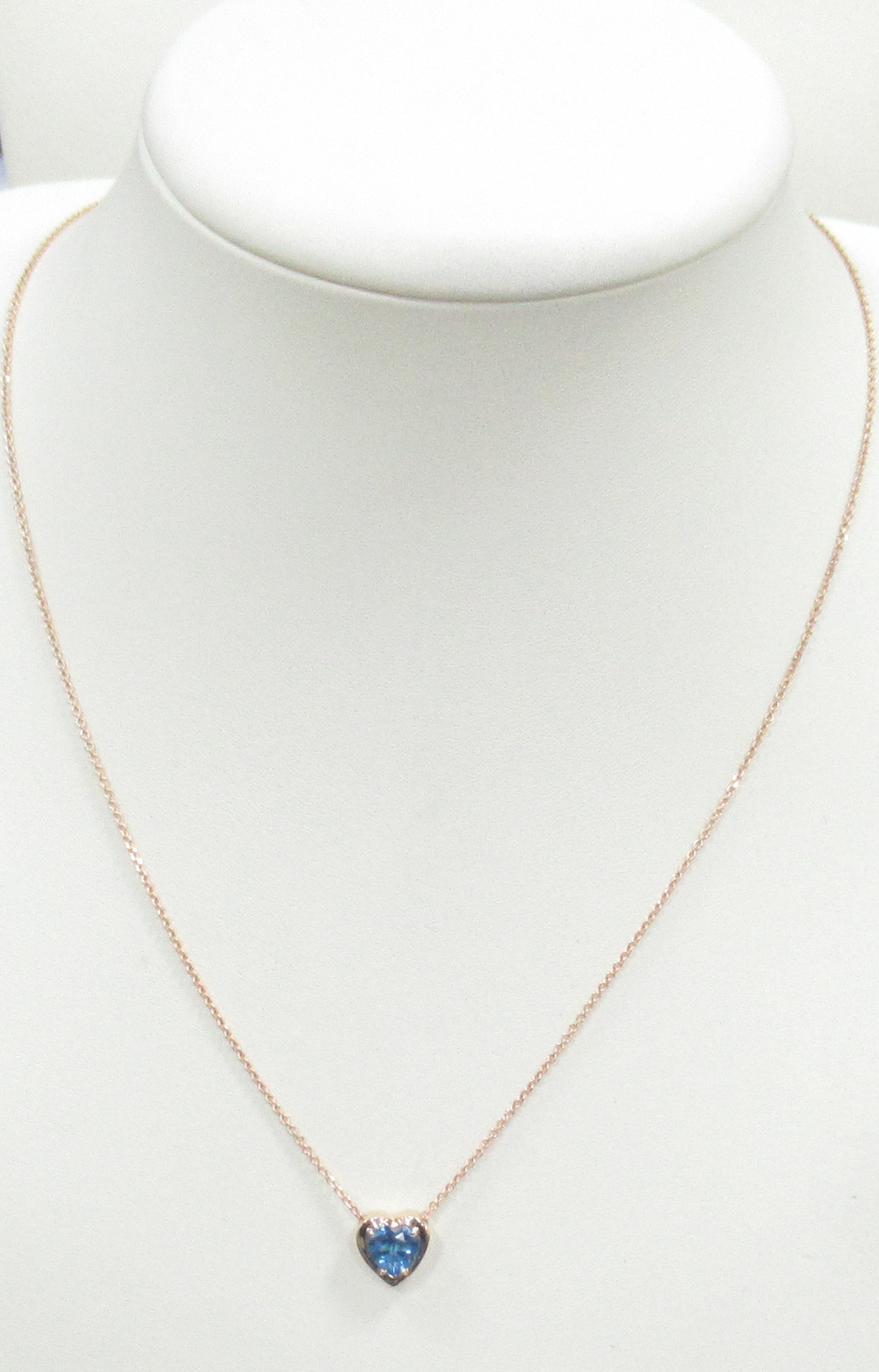 Колье из золота с топазом Свисс "Сердце"